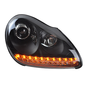 ชุดไฟหน้าสำหรับชุดประกอบไฟหน้าแบบ LED สำหรับรุ่น03-06 Porsche Cayenne Cayenne06เลนส์ไฟกลางวันแบบ LED