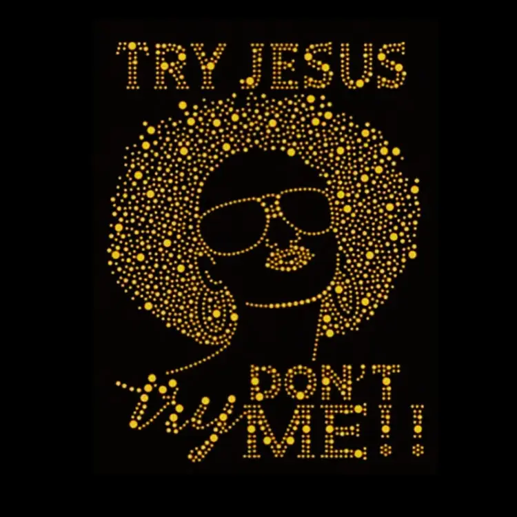 Delta mujeres motivo Afro niña Rhinestone transferencia para camiseta