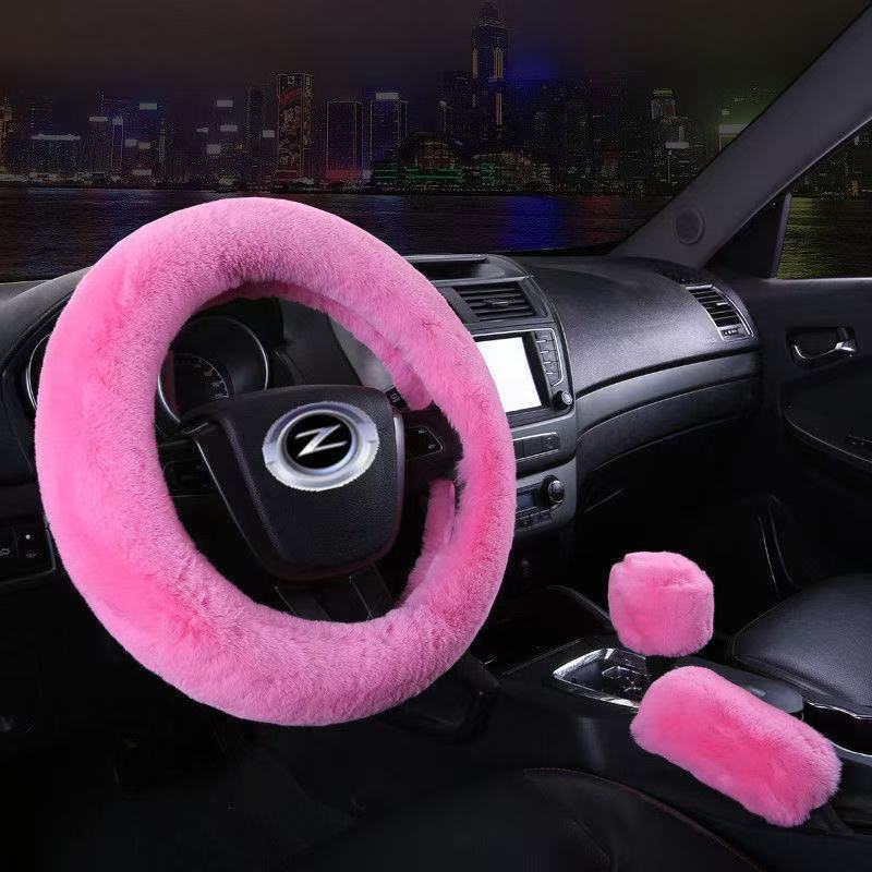 Pink steering wheel cover