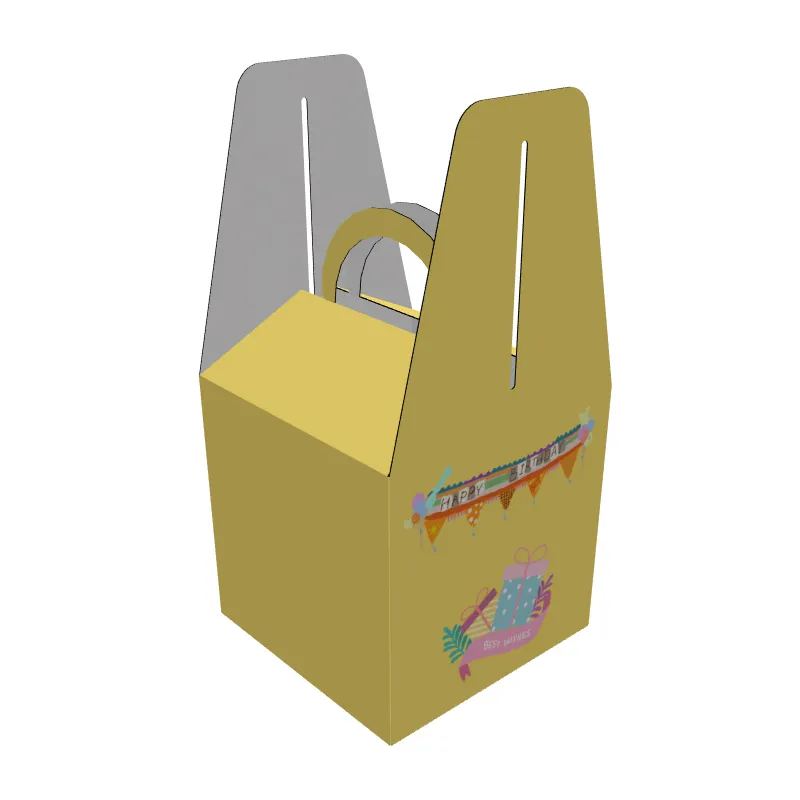 Kunden spezifische Kraftpapier-Brotdose, rechteckiger Bento-Karton Weißer Karton Fried Chicken Takeaway-Verpackungs box/