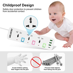 Enchufe múltiple universal Regleta de alimentación de interruptor USB con enchufe de extensión universal tipo C - Product Image 2