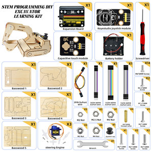 Keyestudio STEM <strong>Programming</strong> DIY Excavator Learning Kit With Microbit Board DIY <strong>Assembly</strong> Wooden Smart Project Kit For Microbit - Product Image 2