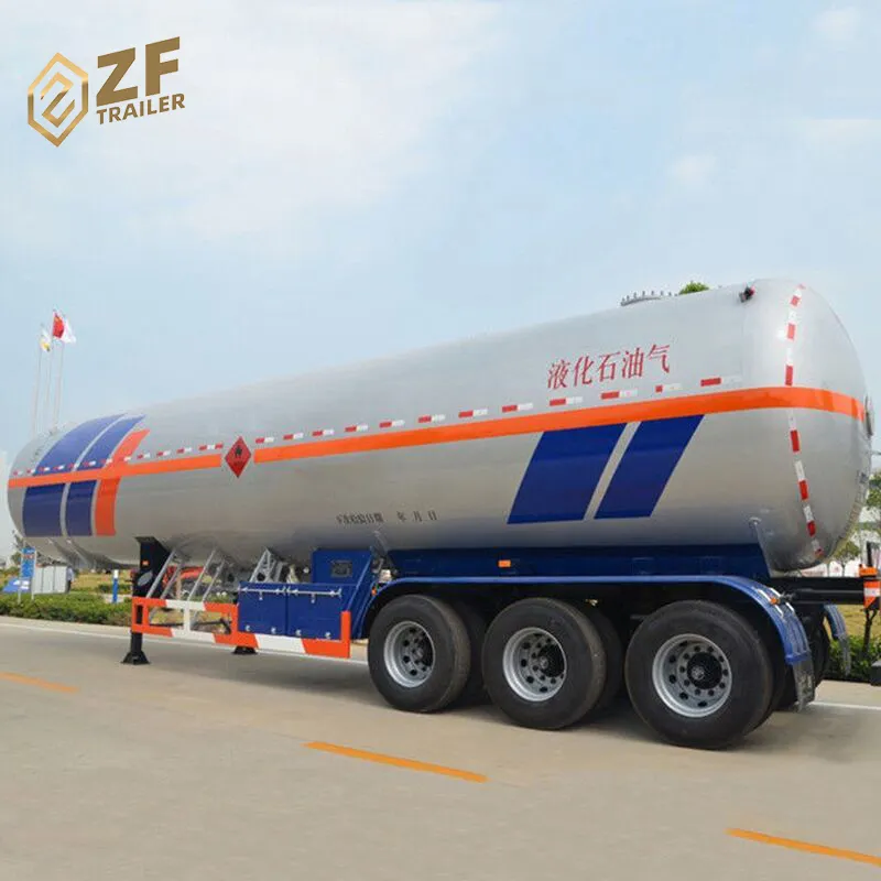 गैस परिवहन के लिए 50,000 लीटर एलपीजी गैस टैंक सेमी ट्रेलर/एलपीजी टैंकर