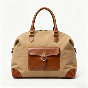 Nhà Sản Xuất Hot Bán Bán Buôn Cổ Điển Hành Lý Tote Túi Thời Trang Da Công Suất Lớn Vải Du Lịch Vải Thô Túi - Product Image 6