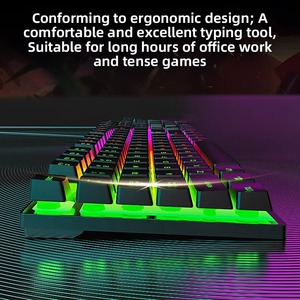Juego de teclado y ratón para juegos duradero y económico con retroiluminación LED para uso en computadoras portátiles de escritorio, anticaída y multifuncional - Product Image 4