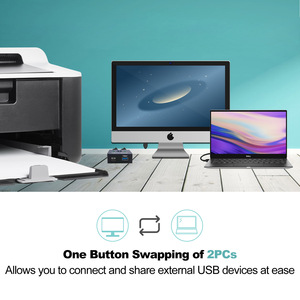 Usb 3.0 2 <strong>Input</strong> 1 Out or 1 <strong>Input</strong> 2 Out Usb <strong>Computer</strong> Share Printer KVM Bidirectional Switcher Selector - Product Image 4