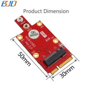 5G 4G LTE <strong>GSM</strong> WWAN <strong>Modem</strong> Module Mini PCI-E 52Pin (USB 2.0 Signal) to M.2 NGFF Key-B Wireless Adapter Dual NANO SIM Slot - Product Image 5