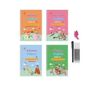 Toptan 3D fransız kaligrafi seti çocuk yeniden baskı el yazma kitapları sihirli Copybooks kalem ile Notebooks-PPB001-F - Product Image 2