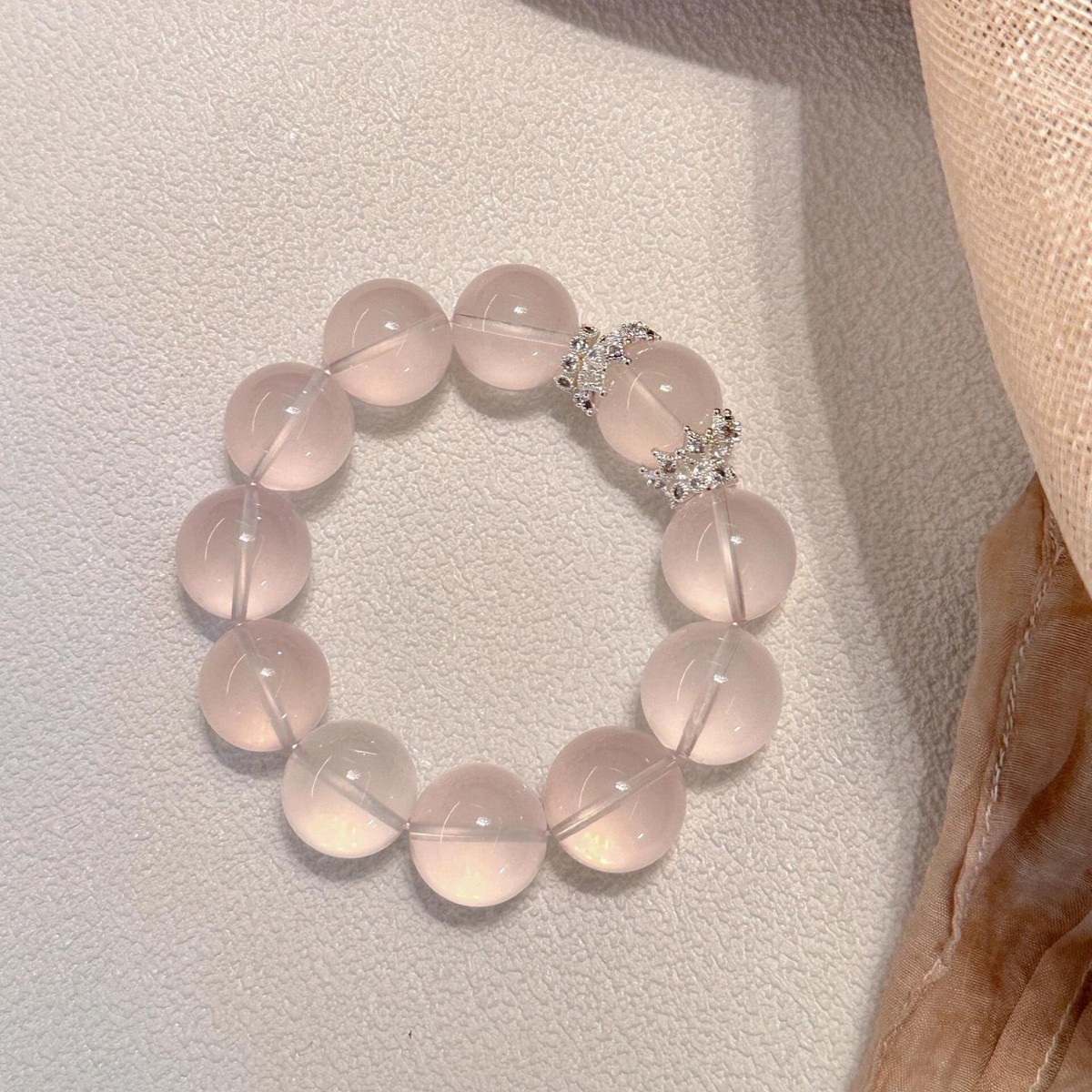 Bracelet rose clair étoile Bf1339
