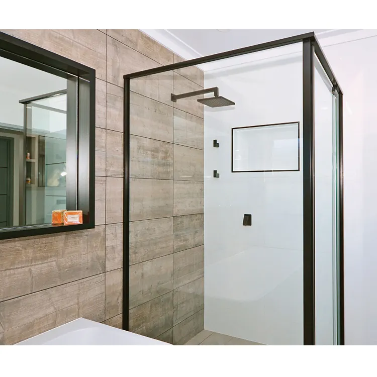 Australian standard 10mm tempered glass shower enclosures hotel sliding shower door stainless steel aluminum swing shower room