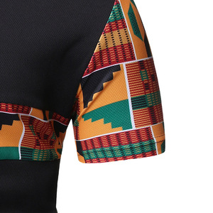 T恤酷经典组合衣服100% 棉非洲印花衬衫印花t恤男士Ropa Africana Para Hombres