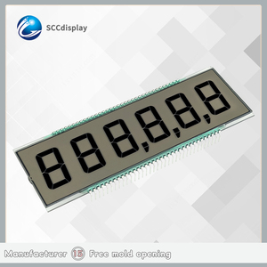 Superiore personalizzato HTN positivo statico 7 segmento modulo Display SJXDGN033 moduli LCD personalizzati con punto decimale per distributori di carburante