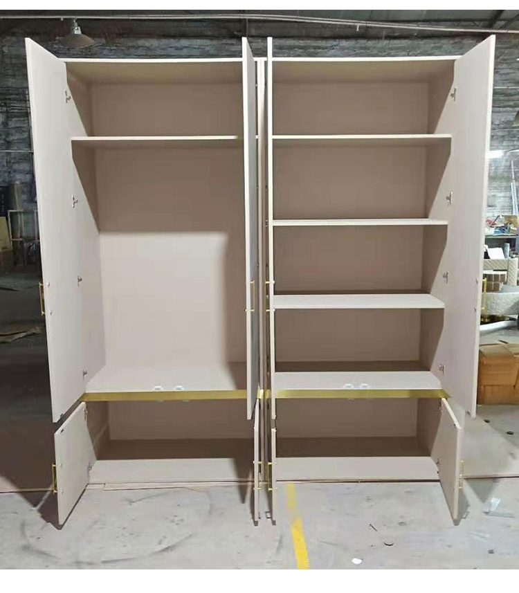 Modern Closet Wardrobe System Bedroom Wooden Clothes Cabinet