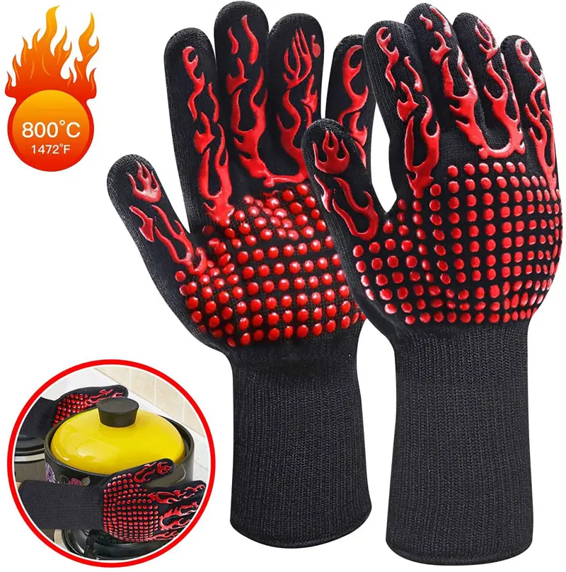 Y5607 Amazon Offre Spéciale four de cuisine gants résistants à la chaleur extrême gants de cuisine pour barbecue