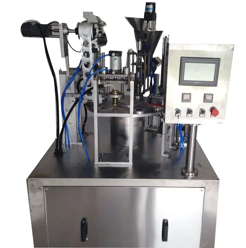 높은 생산 네스프레소 포장기 로타리 커피 가루 충전기 커피 캡슐 컵 밀봉 기계