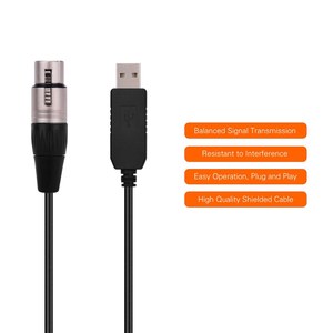 RS485 DMX512 конвертер USB кабель для передачи данных для 3Pin XLR интерфейс компьютерный Соединительный сценическое освещение устройств светодиодная (LED) контрольная кабель компании - Product Image 3