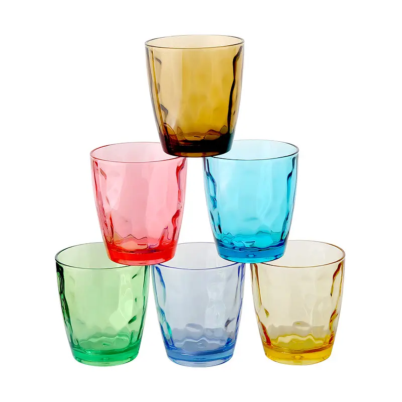 Vaso de plástico transparente para vino acrílico, resistente al calor y zumo vaso de agua, personalizado y reutilizable