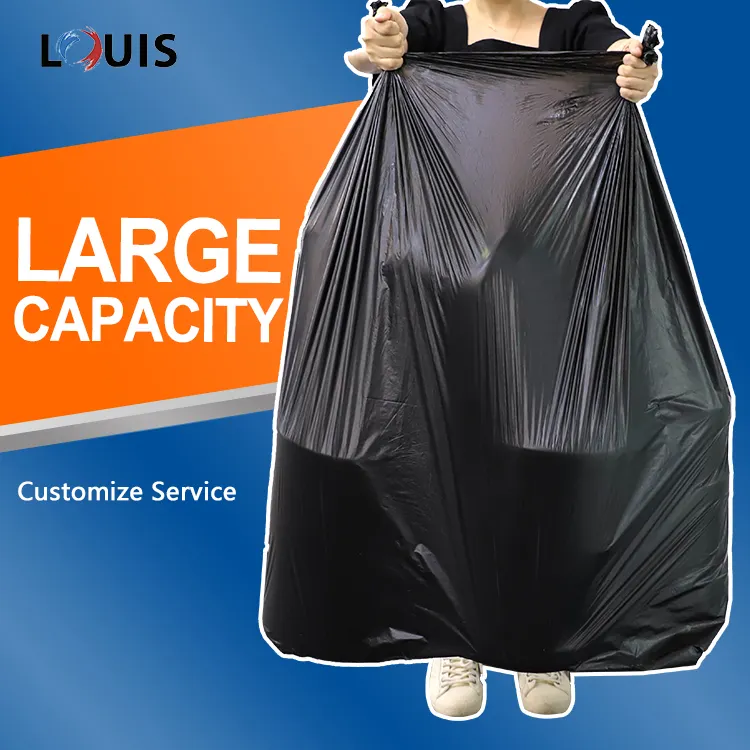 औद्योगिक ठेकेदार जंबो भारी शुल्क सुगंधित 55-60 गैलन काले कचरा बैग लाइनर कचरा कर सकते हैं