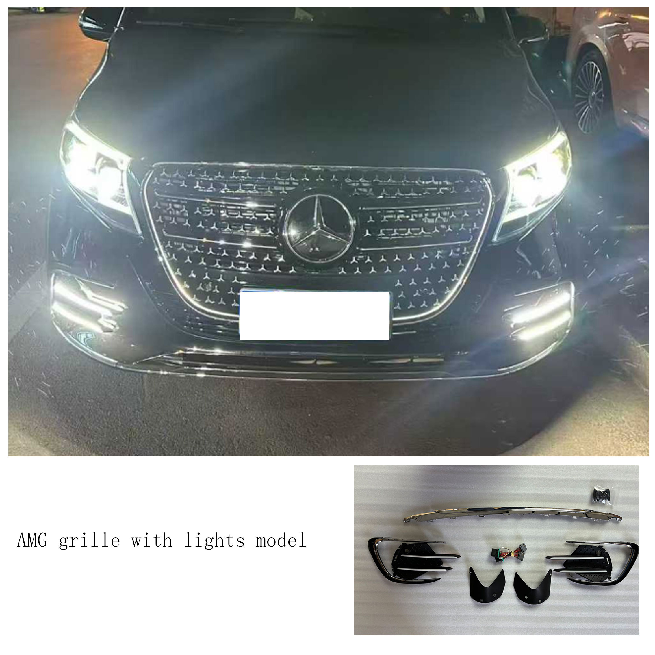 Griglia AMG + rivestimento inferiore (con luci)