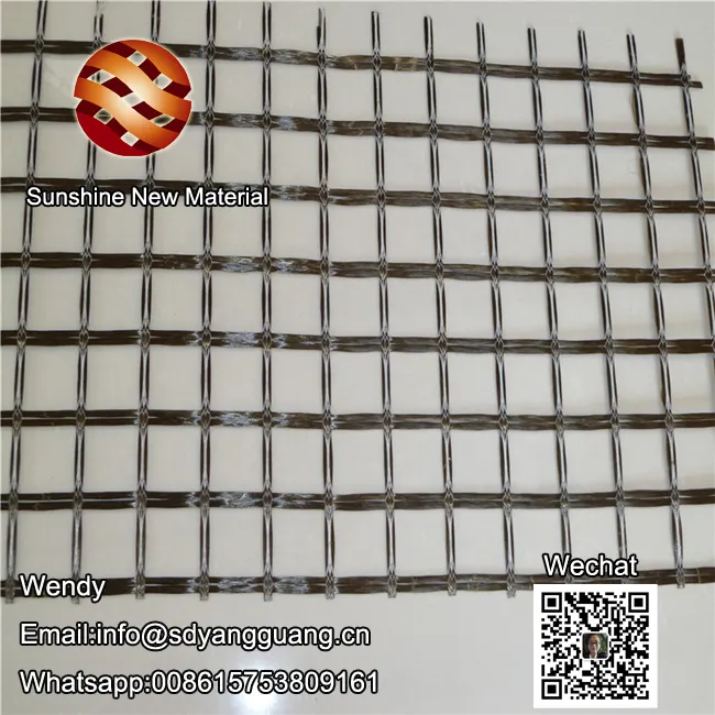 البازلت شبكة شبكة جيولوجية الألياف الزجاجية Geogrid الهندسة المدنية