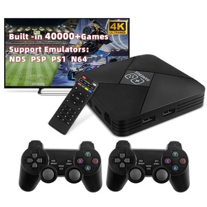 デュアルシステムビデオゲームコンソールTVボックス50エミュレーター40000ゲーム (NDS/PS1/PSP/GBA/N64用) セットトップ4KHDボックスレトロゲームコンソール