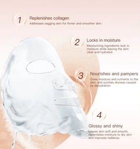 แผ่นมาส์กหน้าเพื่อผิวกระจ่างใสให้กรดไฮยาลูโรนิกไบโอคอลลาเจน - Product Image 4