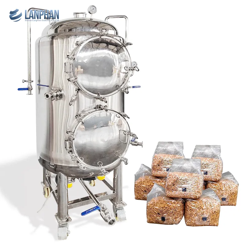 Autoclave industrial de gran capacidad totalmente de acero inoxidable 330 litros comercial seta vertical