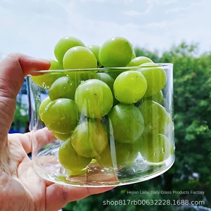 קערת סלט ביתי עמיד לטמפרטורה גבוהה של קערת זכוכית בורוסיליקט פרות גבוהה לשימוש בתנור מיקרוגל