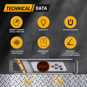 2025 IP54 LED hiển thị mức độ kỹ thuật số Ngư Lôi thước đo góc công cụ tìm hình ảnh Treo Công cụ cụ cho các phép đo - Product Image 3