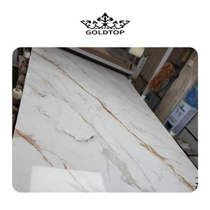 Goldtop 7001 Calacatta Gold PD Quartzo Piedra de cuarzo impresa artificial Losa de cuarcita blanca para tocador de encimera - Product Image 6