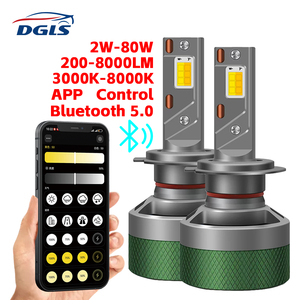 Dgls หลอดไฟหน้ารถยนต์ LED H11 20LM-8000LM H7โทรศัพท์มือถือ9005 9006หลอดไฟหน้ารถ LED - Product Image 1