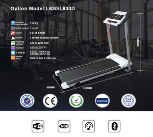 Lijiuijia เครื่องวิ่งออกกำลังกายแบบใช้ในบ้านมอเตอร์1.75HP พื้นผิวขนาด42ซม. - Product Image 6