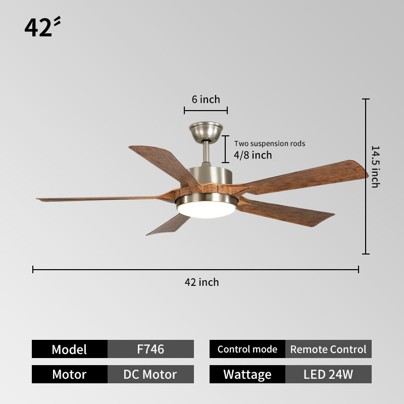 42 inch -Silver + wood grain