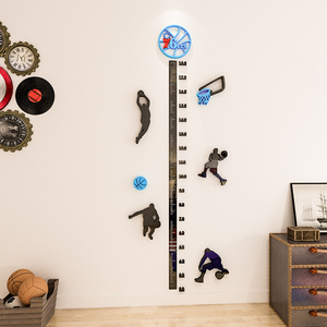 <span class=keywords><strong>NBA</strong></span> basketbol akrilik yükseklik duvar çıkartması çocuk boy ölçümü sticker dekorasyon