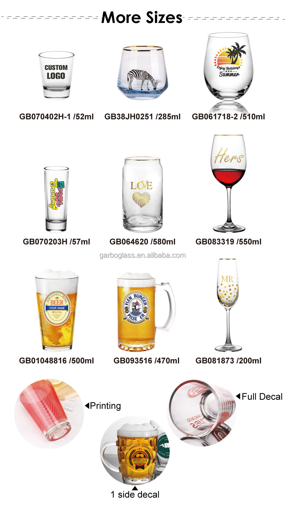 Africa Latin America markets popular highball glass cups 10oz cylinder round shape hot and cold drinks tumbler with printing
