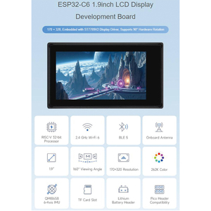 ESP32-C6 1.9inch Display Development Board, 170x320 Pixels, 262K Color, 160MHz Running Frequency RISC-V Single-core Processor - Product Image 6