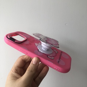 เคสโทรศัพท์มือถือลายหมีสีชมพูรูปกระต่าย3D ใหม่ทำจากซิลิโคนพิมพ์ลายหมีสีชมพูสีชมพูรูปกระต่ายขายส่ง - Product Image 5