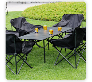 Cắm Trại mặt trăng Ghế di động có thể gập lại Bàn và ghế Bộ - Product Image 6