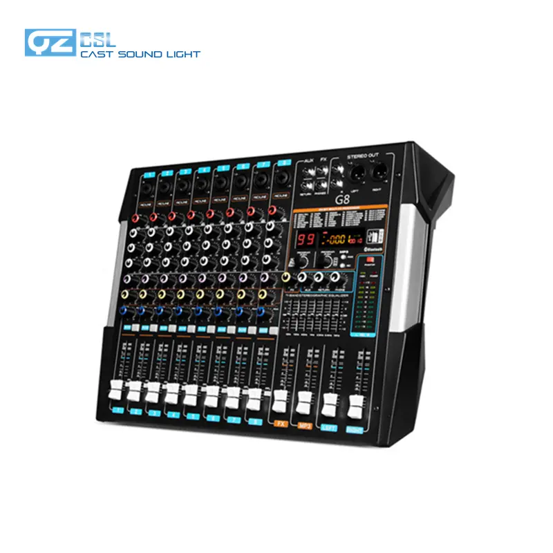 Mixer DJ Audio 500W * 2 Profesional, Mixer Karaoke DJ dengan USB