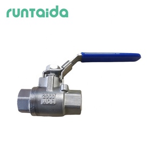 วาล์วแบบเกลียว2ชิ้น SS304 DN40แบบแมนนวลพอร์ตเต็มรูปแบบ - Product Image 1