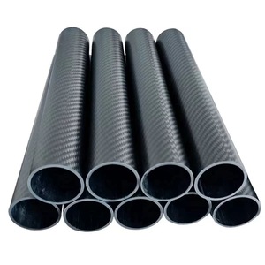 High <strong>Modulus</strong> 3k Carbon Fiber Round Tube Light-Weight Glossy Twill Pattern with Matte Finish High Strength for Sports Equipment - Product Image 2