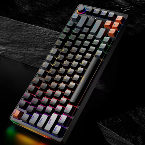 Teclado mecánico de 75 teclas, dos colores, moldeado por inyección, botón rotativo multimedia, RGB - Product Image 2