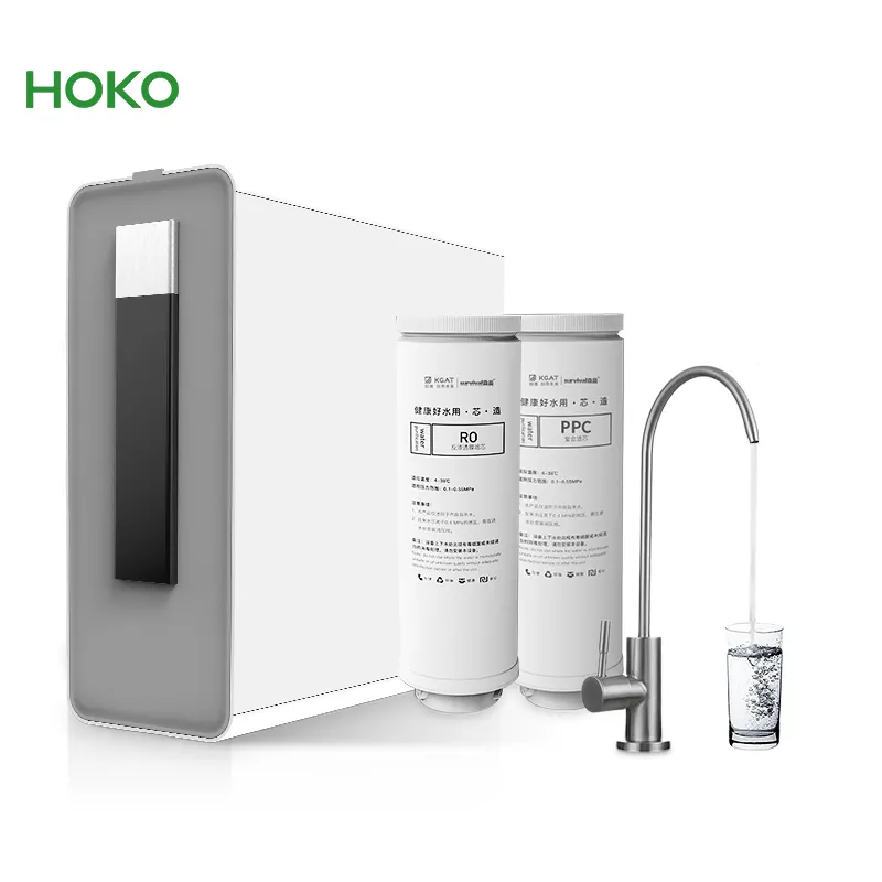 HOKO-Tratamiento de Agua de 5 etapas, sistema de ósmosis inversa de gran flujo alcalino de 600G, purificador de agua ro para el hogar