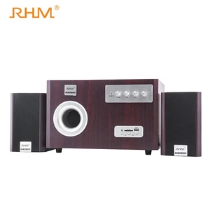 Sistema de altavoces RHM 2,1 con alimentación, FM diseño retro, altavoz multimedia para juegos de ordenador - Product Image 1