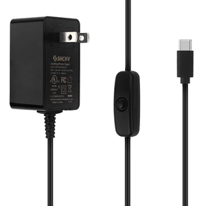 SHCHV <strong>Raspberry</strong> <strong>Pi</strong> <strong>Power</strong> Supply 5V 3A USB Type C <strong>Power</strong> Adapter Charger with ON/OFF Switch for <strong>Raspberry</strong> <strong>Pi</strong> 4 Model B 4B - Product Image 3