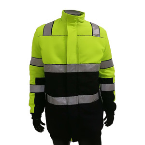 定制冬季高可见反光安全夹克安全保镖制服工作夹克外套高能见度建筑服装 - Product Image 3