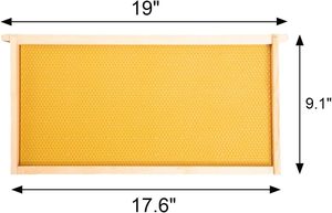 100% sáp ong tráng gỗ khung tổ ong rắn mô hình sáp cơ sở và sâu brood giường vật nuôi Phụ kiện làm bằng nhựa - Product Image 3