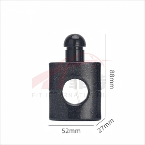 30ml 50ml 80mlブラックグリッターデザイン正方形スプレーガラス香水瓶円形観察窓付き - Product Image 6