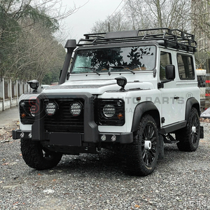 Dış aksesuarlar otomobil parçaları eski Land Rover Defender 90 <span class=keywords><strong>Led</strong></span> ışık aksesuarları için özelleştirilmiş 110 ön tampon