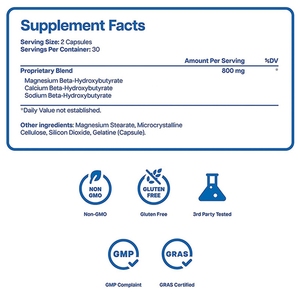 60 Capsules Complément alimentaire Keto Bhb Ketones Supporte la cétose Capsules sans gluten - Product Image 4